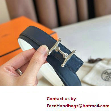 Hermes Mors H belt buckle  &  Reversible leather strap 24 mm 10 2023